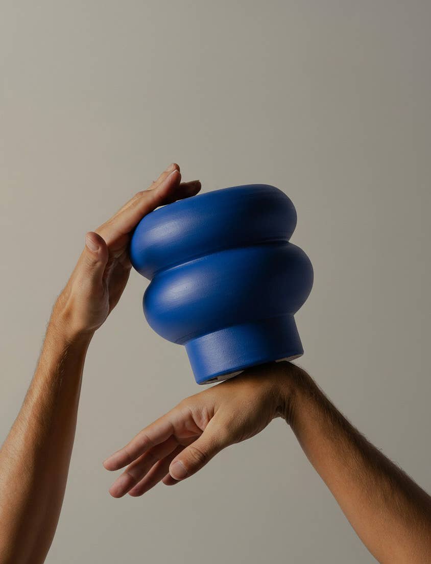 Ripple Vase Small - Cobalt Blue