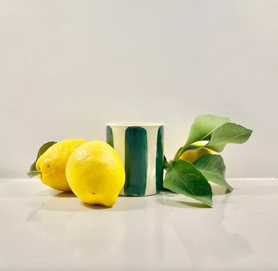 Enamelled ceramic candle with Fig Tree scent