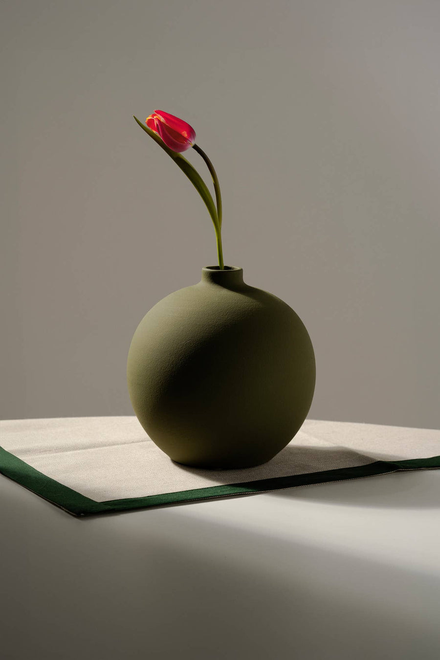 03 Olive Green Vase