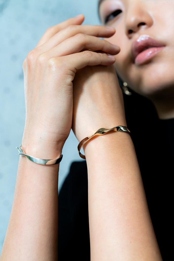 Wave Bangle Gold - Atelier Té